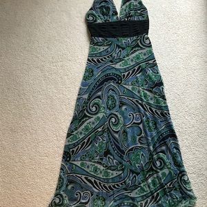 Halter back maxi dress